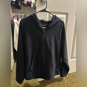 NWOT Women’s Bass Outdoor Half Zip Fleece Sweater Large Black